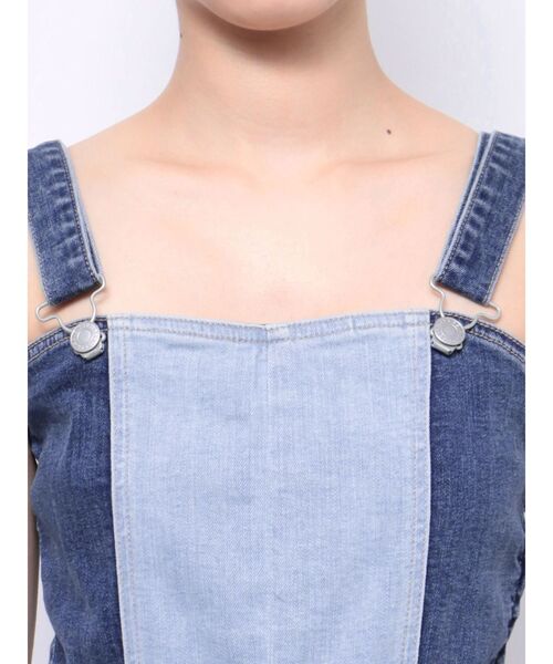 EVRIS（エヴリス）の「【10周年記念】ワークデザインデニムサロペット（サロペット/オーバーオール・レディース・ブルー・FREE）」の16枚目の写真