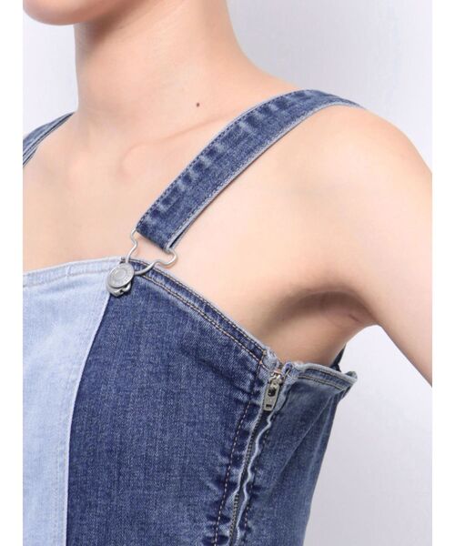 EVRIS（エヴリス）の「【10周年記念】ワークデザインデニムサロペット（サロペット/オーバーオール・レディース・ブルー・FREE）」の17枚目の写真