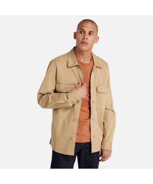 Timberland（ティンバーランド）の「メンズ ツイル オーバーシャツ（シャツ/ブラウス・メンズ・ダークブルー/カーキ/ブラック/ライトブラウン・X-LARGE/LARGE/XX-LARGE/X-SMALL/MEDIUM/SMALL）」の3枚目の写真