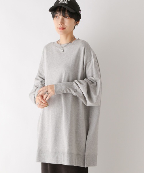 LEPSIM(レプシィム)の「裏毛袖ボタンチュニックワンピース 909735(チュニック・レディース・ブラック/グレー/オフホワイト/ライトグリーン・FREE)」の11枚目の写真