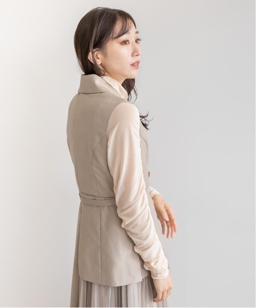 RANDA(ランダ)の「2WAYチュールギャザートップス(Tシャツ/カットソー・レディース・クリーム/ブラウン/ブラック・FREE)」の10枚目の写真