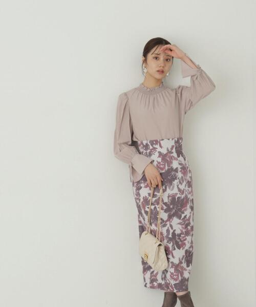 PROPORTION BODY DRESSING（プロポーションボディドレッシング）の「シャーリングスリーブブラウス / 1213210906（シャツ/ブラウス・レディース・ピンク/グレー/ホワイト・SMALL/MEDIUM）」の7枚目の写真