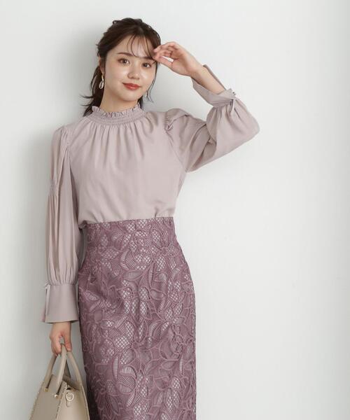 PROPORTION BODY DRESSING（プロポーションボディドレッシング）の「シャーリングスリーブブラウス / 1213210906（シャツ/ブラウス・レディース・ピンク/グレー/ホワイト・SMALL/MEDIUM）」の10枚目の写真