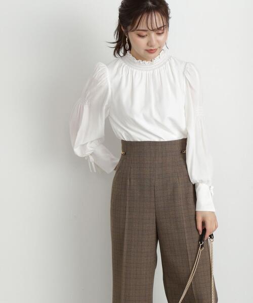 PROPORTION BODY DRESSING（プロポーションボディドレッシング）の「シャーリングスリーブブラウス / 1213210906（シャツ/ブラウス・レディース・ピンク/グレー/ホワイト・SMALL/MEDIUM）」の16枚目の写真