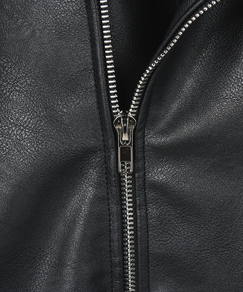 IKUMI（イクミ）の「【IKUMI】FAKE LEATHER JACKET（ライダース 