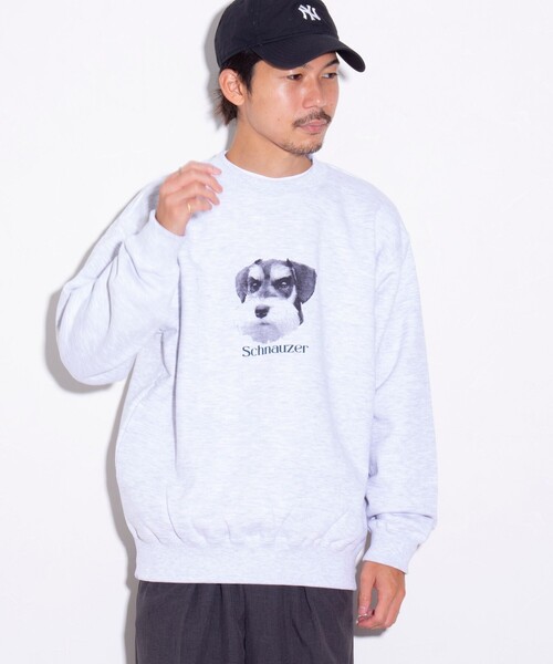 GLOSTER（グロスター）の「【GLOSTER/グロスター】DOG&CAT 犬猫プリント クルーネックスウェット（スウェット・メンズ・グレー系その他2/グレー系その他3/グレー系その他4/ホワイト系その他2/ホワイト系その他/その他/グレー系その他・S/M/L）」の21枚目の写真