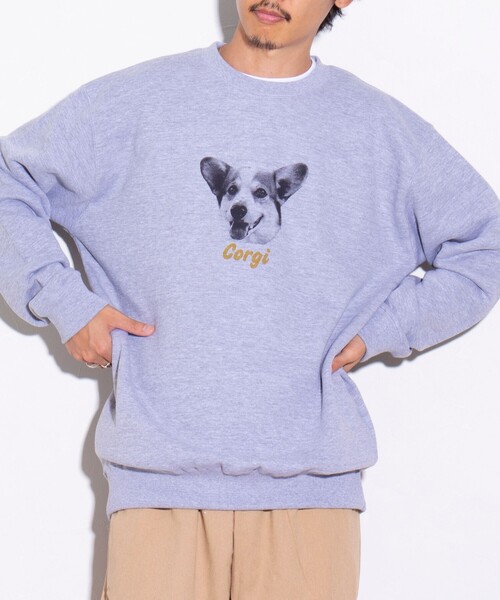 GLOSTER（グロスター）の「【GLOSTER/グロスター】DOG&CAT 犬猫プリント クルーネックスウェット（スウェット・メンズ・グレー系その他2/グレー系その他3/グレー系その他4/ホワイト系その他2/ホワイト系その他/その他/グレー系その他・S/M/L）」の9枚目の写真