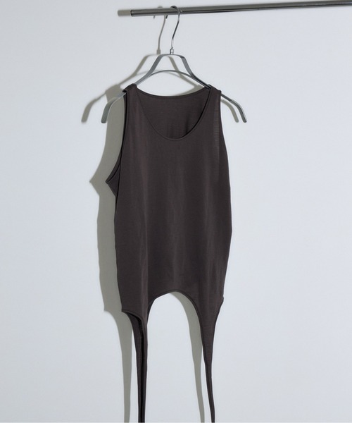 JOSE MOON(ジョゼムーン)の「COTTON CHIFFON TANK/コットンシフォンタンク(タンクトップ・レディース・ホワイト/ブラック/ウッド・FREE)」の11枚目の写真