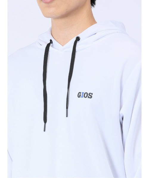 semantic design（セマンティックデザイン）の「【WEB限定販売】ジオス/GIOS カチオンスムース フーディー（パーカー・メンズ・ブラック/ホワイト/ライトグレー・LARGE/MEDIUM/X-LARGE）」の5枚目の写真