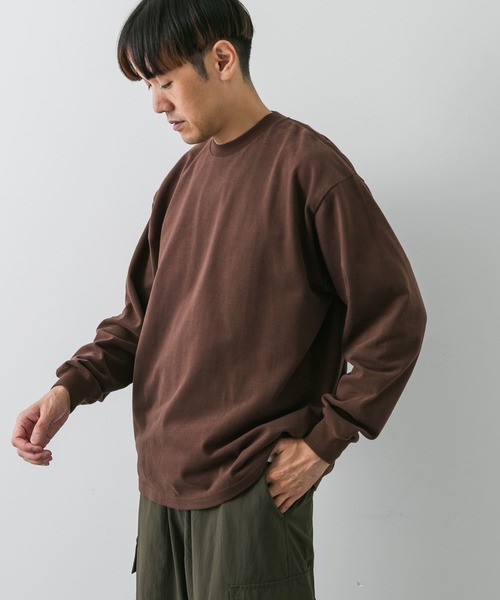 URBAN RESEARCH DOORS(アーバンリサーチドアーズ)の「スウェード起毛天竺 ロングTシャツ(Tシャツ/カットソー・メンズ・スミクロ/アイボリー/ブラウン・MEDIUM/LARGE)」の14枚目の写真