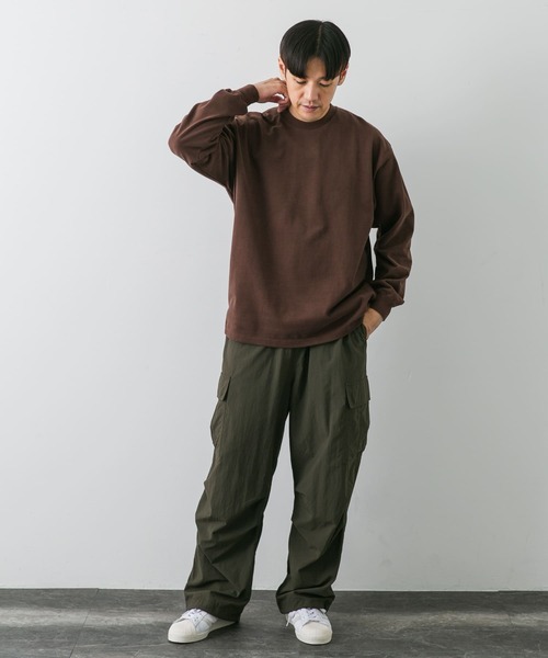 URBAN RESEARCH DOORS(アーバンリサーチドアーズ)の「スウェード起毛天竺 ロングTシャツ(Tシャツ/カットソー・メンズ・スミクロ/アイボリー/ブラウン・MEDIUM/LARGE)」の17枚目の写真