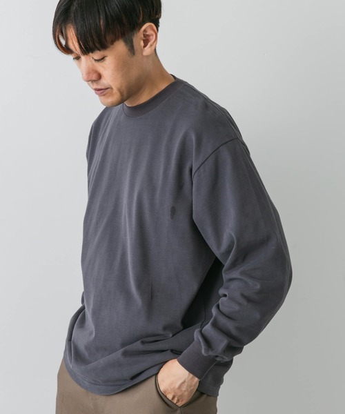 URBAN RESEARCH DOORS(アーバンリサーチドアーズ)の「スウェード起毛天竺 ロングTシャツ(Tシャツ/カットソー・メンズ・スミクロ/アイボリー/ブラウン・MEDIUM/LARGE)」の18枚目の写真