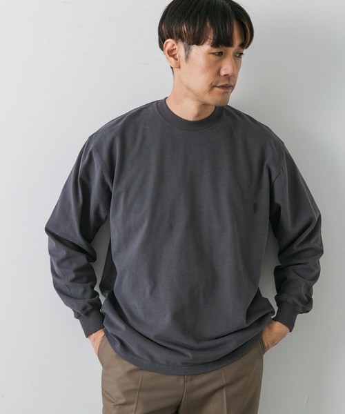 URBAN RESEARCH DOORS(アーバンリサーチドアーズ)の「スウェード起毛天竺 ロングTシャツ(Tシャツ/カットソー・メンズ・スミクロ/アイボリー/ブラウン・MEDIUM/LARGE)」の21枚目の写真