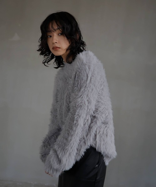 hellam（へラム）の「シャギー クルーネックニットプルオーバー