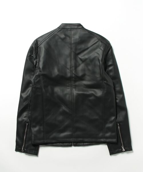STYLEBLOCK(スタイルブロック)の「PUレザーシングルライダース(ライダースジャケット・メンズ・ブラック/ワイン/ネイビー/ブルー・LL/M/L)」の5枚目の写真