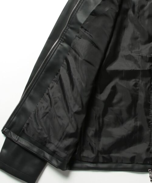 STYLEBLOCK(スタイルブロック)の「PUレザーシングルライダース(ライダースジャケット・メンズ・ブラック/ワイン/ネイビー/ブルー・LL/M/L)」の6枚目の写真