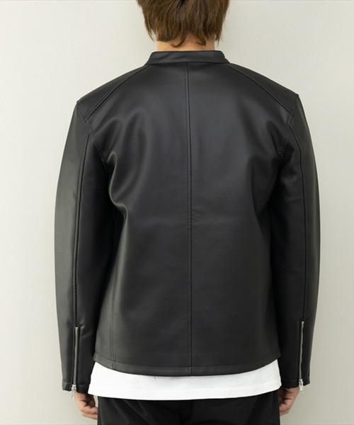 PUレザーシングルライダース（ライダースジャケット）｜STYLEBLOCK