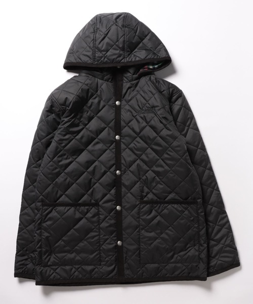 Arnold Palmer(アーノルドパーマー)の「パーマーチェック キルティング ショート コート(ブルゾン・レディース・カーキ/アイボリー/ブラック・M/S/XS/L/LL)」の22枚目の写真