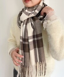 fredy emue | ソフトタッチチェックストール(ストール/ショール)