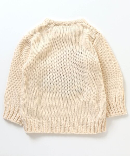 BREEZE（ブリーズ）の「フラワーニット（ニット/セーター・キッズ・ネイビー/アイボリー・100/90/140/120）」の3枚目の写真