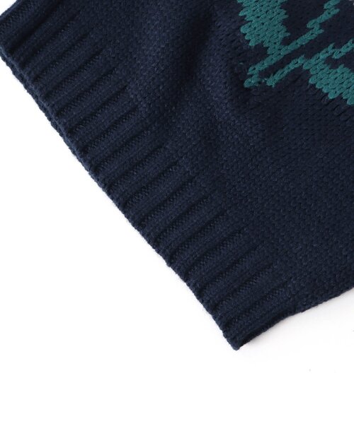 BREEZE（ブリーズ）の「フラワーニット（ニット/セーター・キッズ・ネイビー/アイボリー・100/90/140/120）」の12枚目の写真