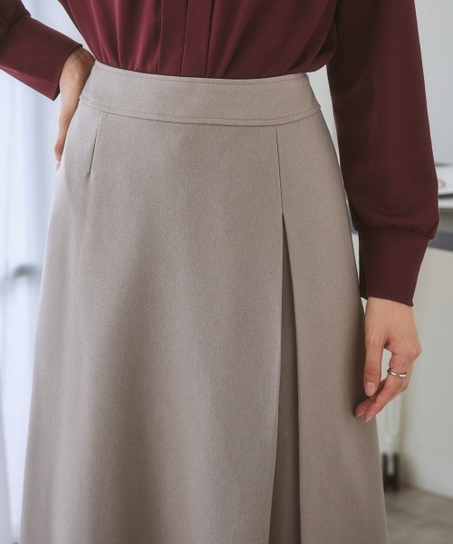 7days Life Styling(セブンデイズライフスタイリング)の「【洗える・ストレッチ】セットアップ対応ウール調ロング丈フレアスカート(上下別売)(スーツスカート・レディース・グレイッシュベージュ/ブラウン系/ブラック・3L/S/LL/M/L/4L/8L/6L/5L)」の7枚目の写真