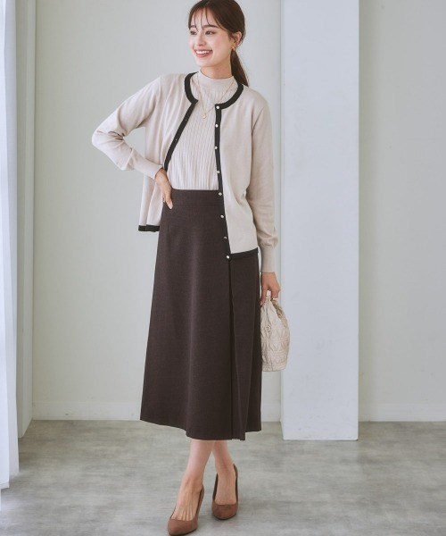 7days Life Styling(セブンデイズライフスタイリング)の「【洗える・ストレッチ】セットアップ対応ウール調ロング丈フレアスカート(上下別売)(スーツスカート・レディース・グレイッシュベージュ/ブラウン系/ブラック・3L/S/LL/M/L/4L/8L/6L/5L)」の18枚目の写真