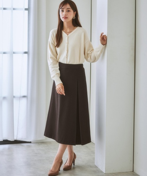 7days Life Styling(セブンデイズライフスタイリング)の「【洗える・ストレッチ】セットアップ対応ウール調ロング丈フレアスカート(上下別売)(スーツスカート・レディース・グレイッシュベージュ/ブラウン系/ブラック・3L/S/LL/M/L/4L/8L/6L/5L)」の15枚目の写真