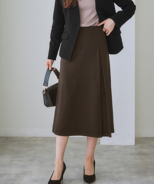 7days Life Styling(セブンデイズライフスタイリング)の「【洗える・ストレッチ】セットアップ対応ウール調ロング丈フレアスカート(上下別売)(スーツスカート・レディース・グレイッシュベージュ/ブラウン系/ブラック・3L/S/LL/M/L/4L/8L/6L/5L)」の16枚目の写真