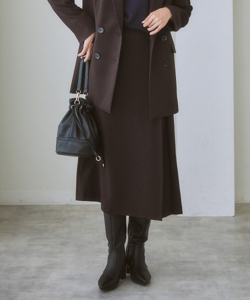 7days Life Styling(セブンデイズライフスタイリング)の「【洗える・ストレッチ】セットアップ対応ウール調ロング丈フレアスカート(上下別売)(スーツスカート・レディース・グレイッシュベージュ/ブラウン系/ブラック・3L/S/LL/M/L/4L/8L/6L/5L)」の11枚目の写真
