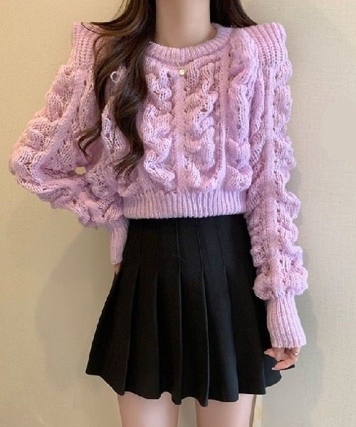 オフショルクロスニットセーター◇セーター 地雷系 M、L – CIELOHUK