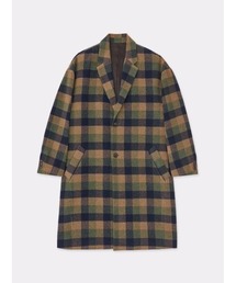 ジャケット・アウター MELTON LONG CHESTER FIELD COAT Engineered Garments Chester Coat Dk. Navy/Grey Big Plaid