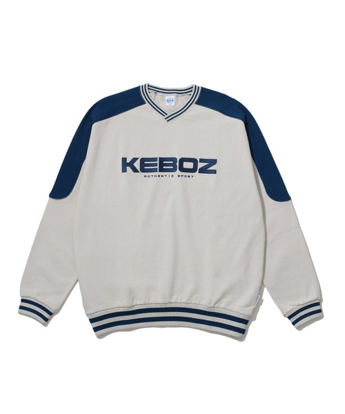 KEBOZ(ケボズ)の「KAC SPORTS SWEAT V NECK(スウェット・メンズ・ネイビー/セージグリーン/クリーム・L/M/XL/2XL/S)」の2枚目の写真
