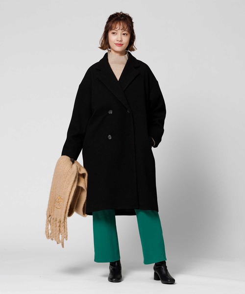 HONEYSUCKLE ROSE（ハニーサックルローズ）の「【HONEYSUCKLE ROSE】チェスターコート（チェスターコート・レディース・ブラック/ベージュ・フリー）」の5枚目の写真