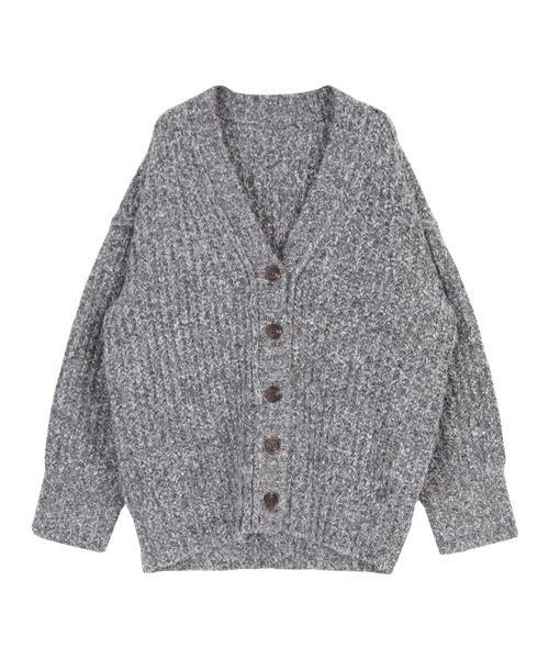 titivate（ティティベイト）の「Vネックローゲージニットカーディガン