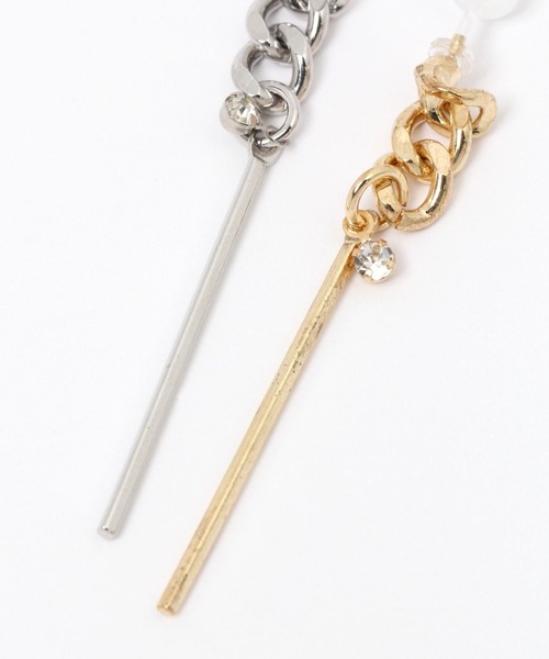 LAKOLE（ラコレ）の「チェーンコンビ樹脂ポストピアス / 990572（ピアス（両耳用）・レディース・その他2/その他1・FREE）」の3枚目の写真