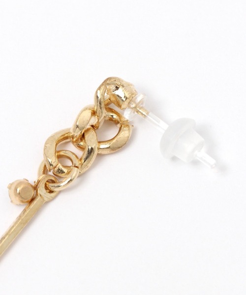 LAKOLE（ラコレ）の「チェーンコンビ樹脂ポストピアス / 990572（ピアス（両耳用）・レディース・その他2/その他1・FREE）」の4枚目の写真