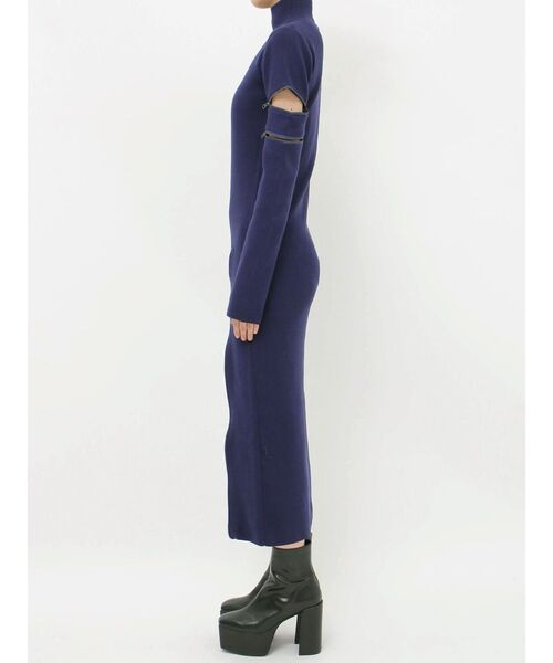 EVRIS（エヴリス）の「ダブルZIPニットロングワンピース（ワンピース・レディース・アイボリー/ネイビー/ブラック・FREE）」の15枚目の写真