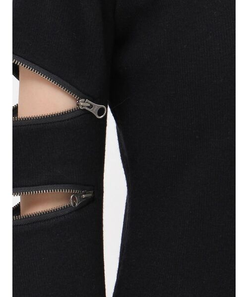 EVRIS（エヴリス）の「ダブルZIPニットロングワンピース（ワンピース・レディース・アイボリー/ネイビー/ブラック・FREE）」の8枚目の写真