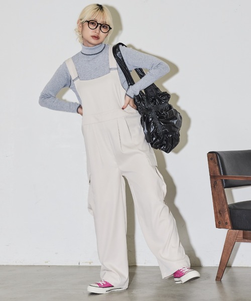 MERLOT（メルロー）の「配色タートルニット（ニット/セーター・レディース・ピンク/グリーン/ダークグレー/グレー・FREE）」の9枚目の写真