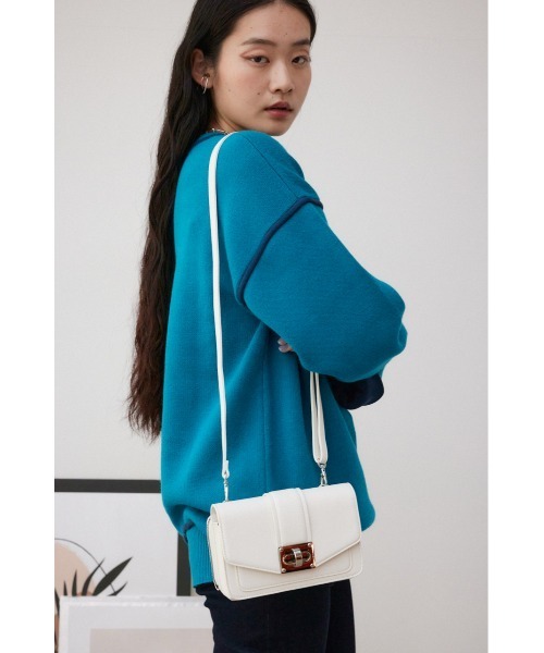 ターンロックフラップウォレットバッグ（ショルダーバッグ