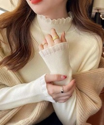 Miniministore（ミニミニストア）の「【新色追加】ハイネックニットトップスフリルニットソー（ニット/セーター）」