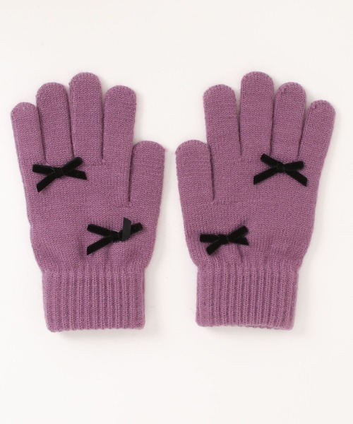 ブルーレーベル　ピンクベージュ　手袋 リボン付き ブルーレーベル ピンクベージュ 手袋 リボン付き ブルーレーベル