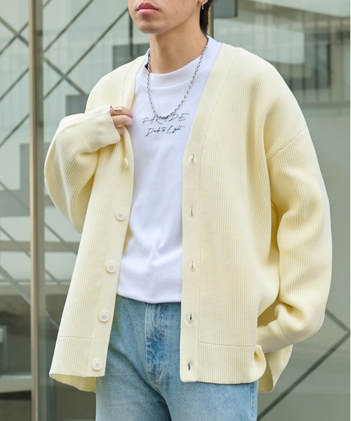 COLONY 2139（コロニートゥーワンスリーナイン）の「スポンディッシュカーディガン（カーディガン/ボレロ・メンズ・アイボリー/ブラック/グリーン・MEDIUM/LARGE）」の2枚目の写真