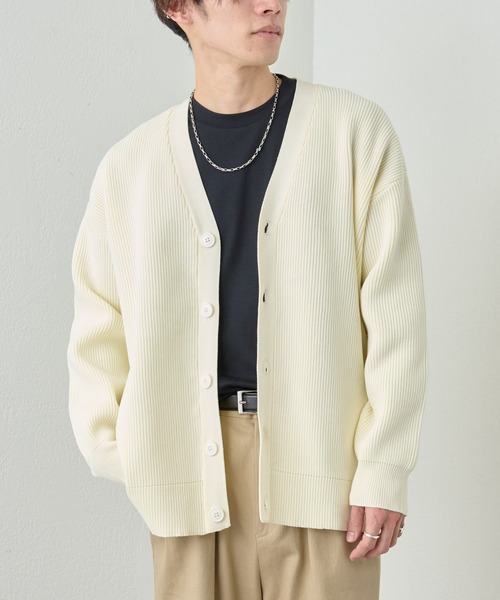 COLONY 2139（コロニートゥーワンスリーナイン）の「スポンディッシュカーディガン（カーディガン/ボレロ・メンズ・アイボリー/ブラック/グリーン・MEDIUM/LARGE）」の4枚目の写真