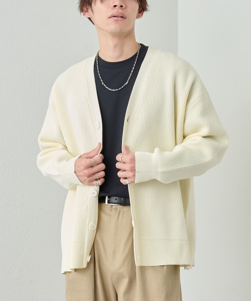COLONY 2139（コロニートゥーワンスリーナイン）の「スポンディッシュカーディガン（カーディガン/ボレロ・メンズ・アイボリー/ブラック/グリーン・MEDIUM/LARGE）」の7枚目の写真