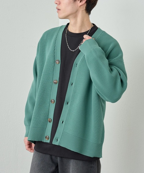 COLONY 2139（コロニートゥーワンスリーナイン）の「スポンディッシュカーディガン（カーディガン/ボレロ・メンズ・アイボリー/ブラック/グリーン・MEDIUM/LARGE）」の12枚目の写真