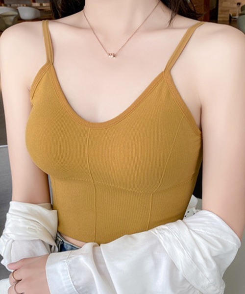 Miniministore(ミニミニストア)の「カップ付きキャミソール Uバックオープン(キャミソール・レディース・ホワイト/ブラック/ダークグリーン/ダークグレー/オレンジ/イエロー・FREE)」の17枚目の写真