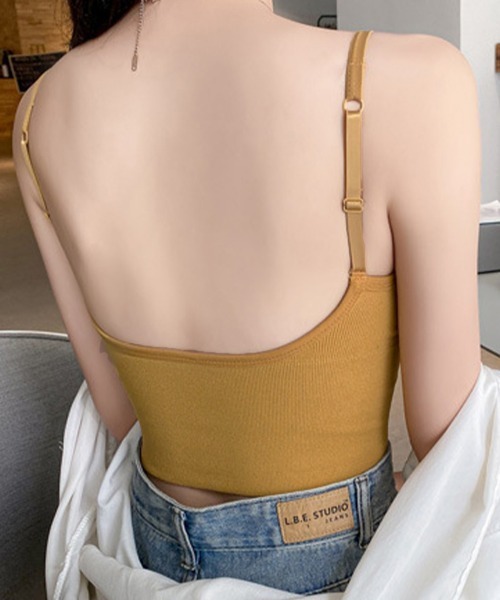 Miniministore(ミニミニストア)の「カップ付きキャミソール Uバックオープン(キャミソール・レディース・ホワイト/ブラック/ダークグリーン/ダークグレー/オレンジ/イエロー・FREE)」の18枚目の写真