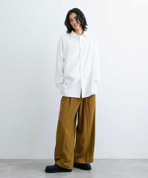 JUNRED(ジュンレッド)の「トロミマキシシャツ(シャツ/ブラウス・メンズ・ホワイト/サックスブルー/ブルー系その他4・S/M/L)」の14枚目の写真